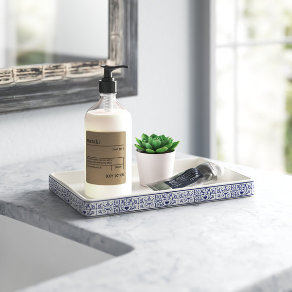 Mistana™ Lennon Marble Bathroom Accessory Tray & Reviews Wayfair